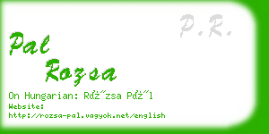 pal rozsa business card