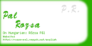 pal rozsa business card